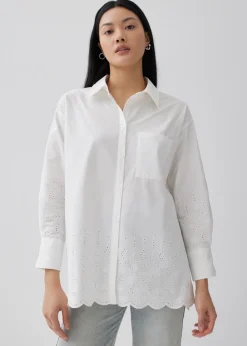 Love, Bonito Blouses & Shirts*Calypso Broderie Button Down Shirt