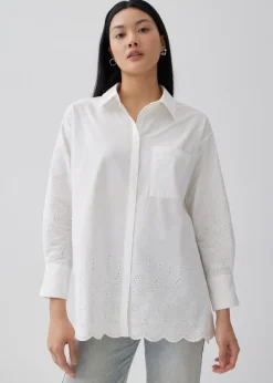 Love, Bonito Blouses & Shirts*Calypso Broderie Button Down Shirt