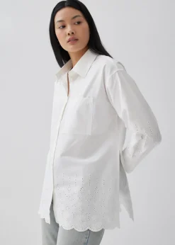 Love, Bonito Blouses & Shirts*Calypso Broderie Button Down Shirt