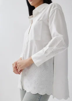 Love, Bonito Blouses & Shirts*Calypso Broderie Button Down Shirt