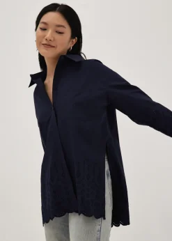 Love, Bonito Blouses & Shirts*Calypso Broderie Button Down Shirt