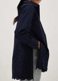 Love, Bonito Blouses & Shirts*Calypso Broderie Button Down Shirt