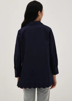 Love, Bonito Blouses & Shirts*Calypso Broderie Button Down Shirt