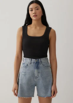 Love, Bonito Casual Tops|Tanks & Camis*Carmi Ribbed Square Neck Tank