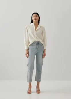Love, Bonito Blouses & Shirts*Chloe Rayon Puff Sleeve Shirt