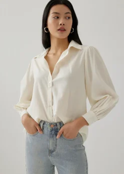 Love, Bonito Blouses & Shirts*Chloe Rayon Puff Sleeve Shirt