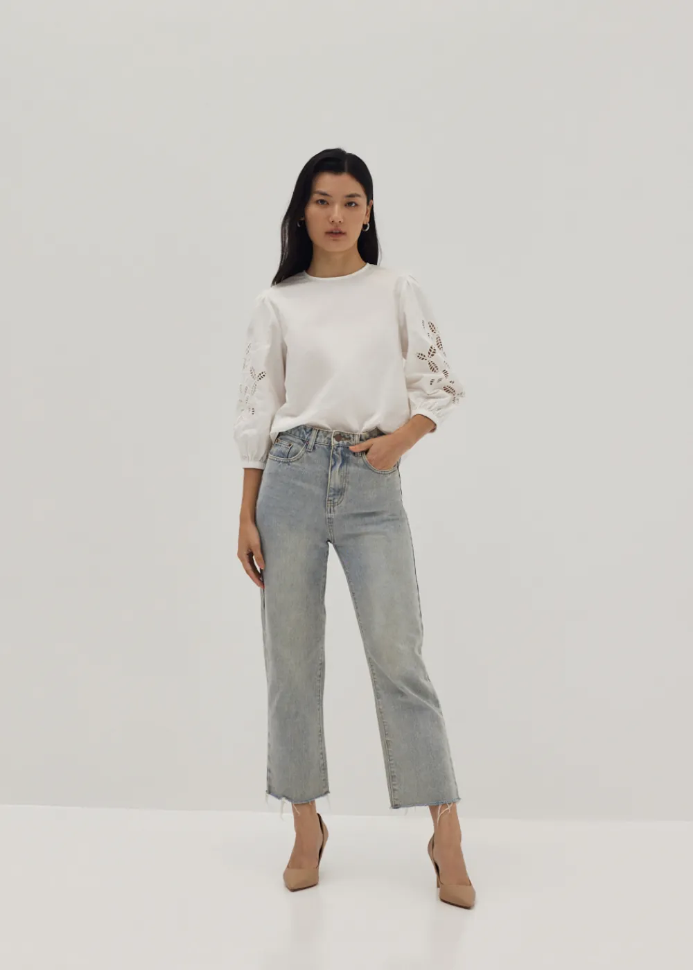 Love, Bonito Blouses & Shirts*Clarisse Broderie Anglaise Blouse