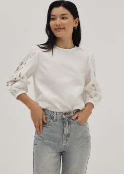 Love, Bonito Blouses & Shirts*Clarisse Broderie Anglaise Blouse