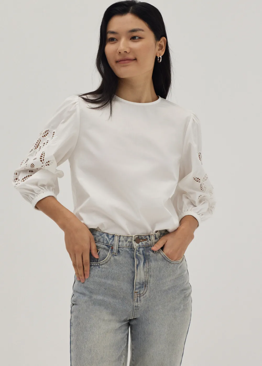 Love, Bonito Blouses & Shirts*Clarisse Broderie Anglaise Blouse