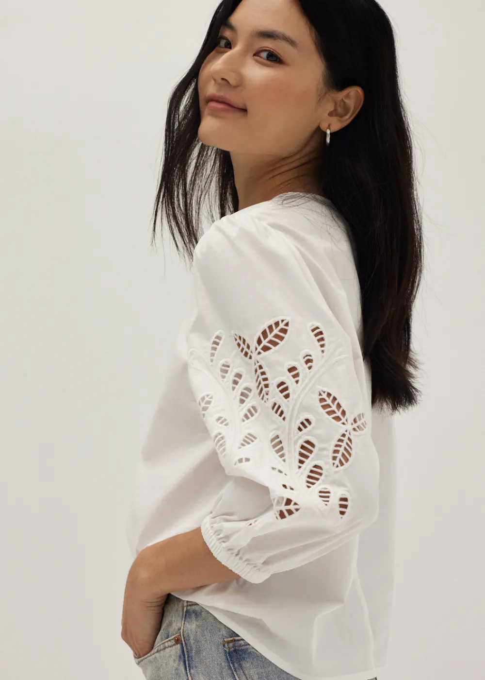 Love, Bonito Blouses & Shirts*Clarisse Broderie Anglaise Blouse
