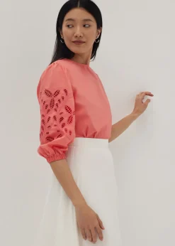 Love, Bonito Blouses & Shirts*Clarisse Broderie Anglaise Blouse