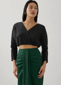 Love, Bonito Blouses & Shirts*Coeli Elastic Crinkled Wrap Top