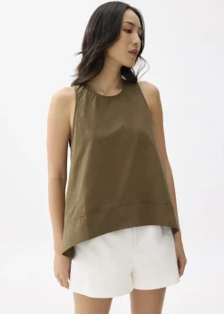 Love, Bonito Casual Tops|Tanks & Camis*Cotton Round Neck Trapeze Tank Top