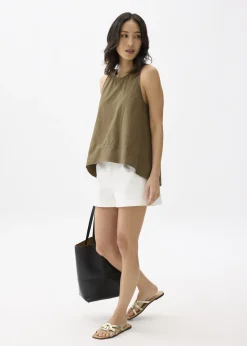 Love, Bonito Casual Tops|Tanks & Camis*Cotton Round Neck Trapeze Tank Top