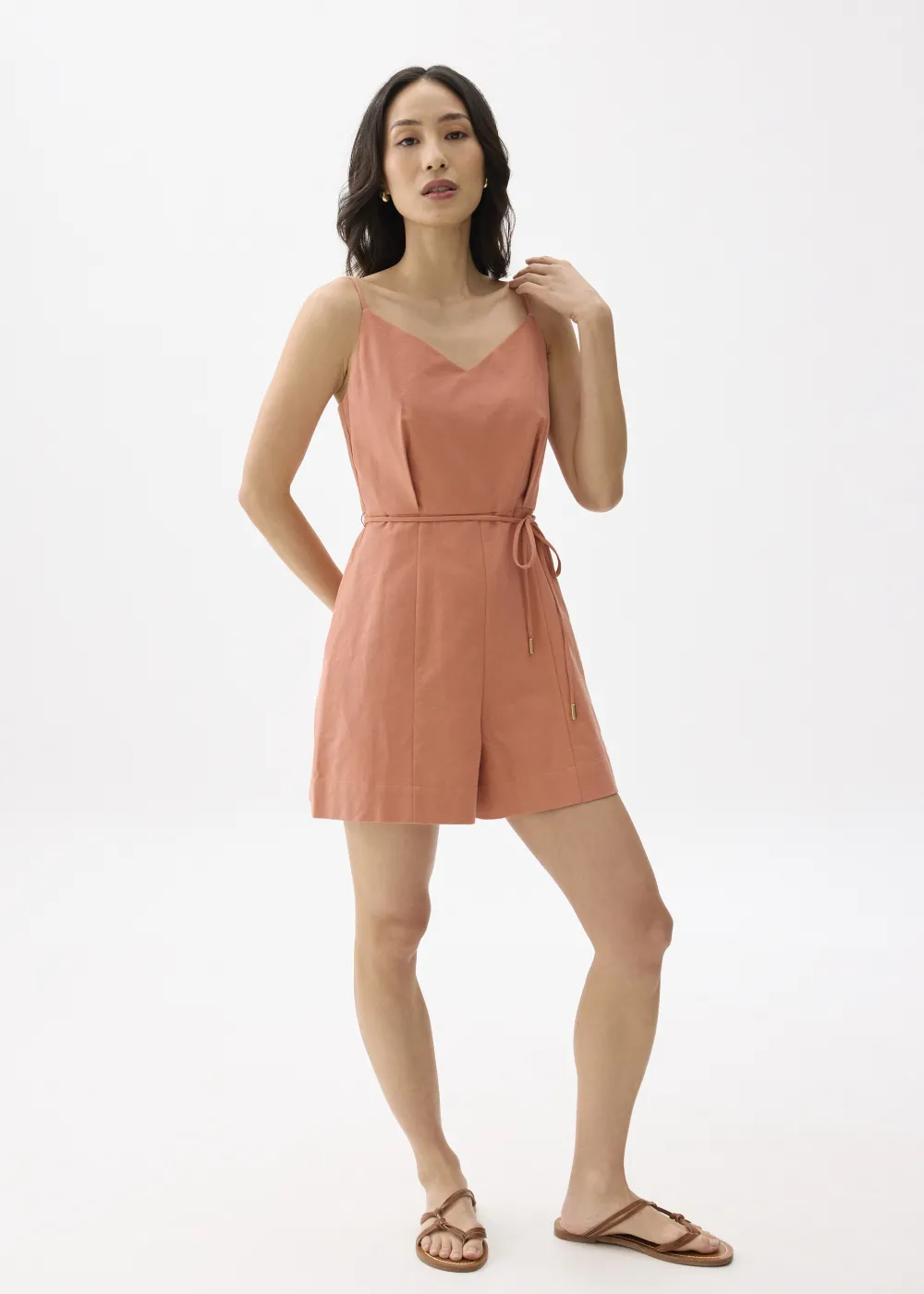 Love, Bonito Weekend|Casual*Cotton V-neck Romper