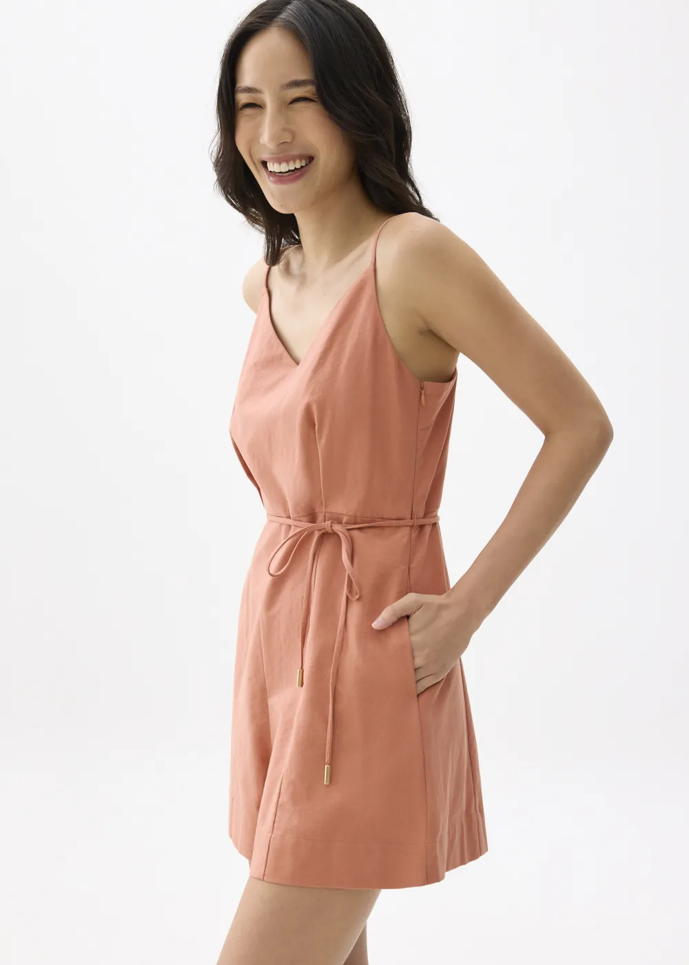 Love, Bonito Weekend|Casual*Cotton V-neck Romper