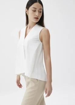Love, Bonito Shell Tops*Cotton V-neck Trapeze Shell Top
