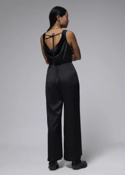 Love, Bonito Party & Occasions|Jumpsuits & Rompers*Crinkled Satin Cowl Neck Jumpsuit