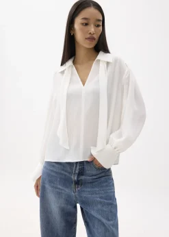Love, Bonito Work Tops|Blouses & Shirts*Crinkled Sheer Collared Blouse