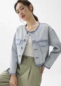 Love, Bonito Weekend|Casual*Cropped Fray Denim Jacket
