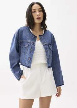 Love, Bonito Weekend|Casual*Cropped Fray Denim Jacket
