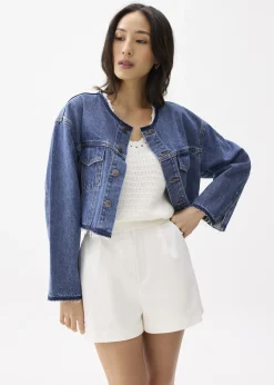 Love, Bonito Weekend|Casual*Cropped Fray Denim Jacket
