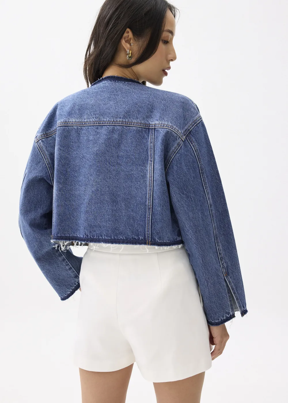 Love, Bonito Weekend|Casual*Cropped Fray Denim Jacket