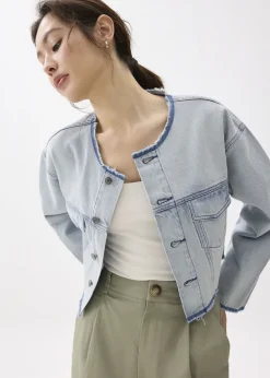Love, Bonito Weekend|Casual*Cropped Fray Denim Jacket