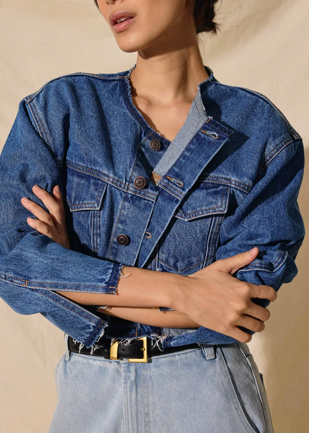 Love, Bonito Weekend|Casual*Cropped Fray Denim Jacket
