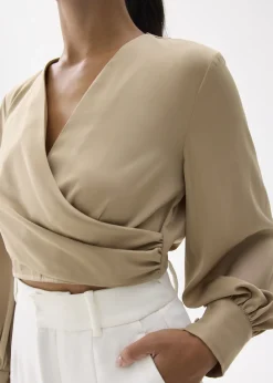 Love, Bonito Party Tops|Blouses & Shirts*Cropped V-neck Wrap Top
