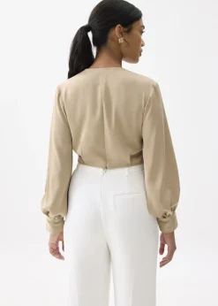 Love, Bonito Party Tops|Blouses & Shirts*Cropped V-neck Wrap Top