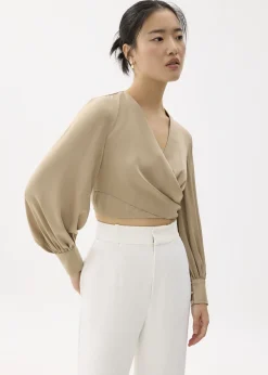 Love, Bonito Party Tops|Blouses & Shirts*Cropped V-neck Wrap Top