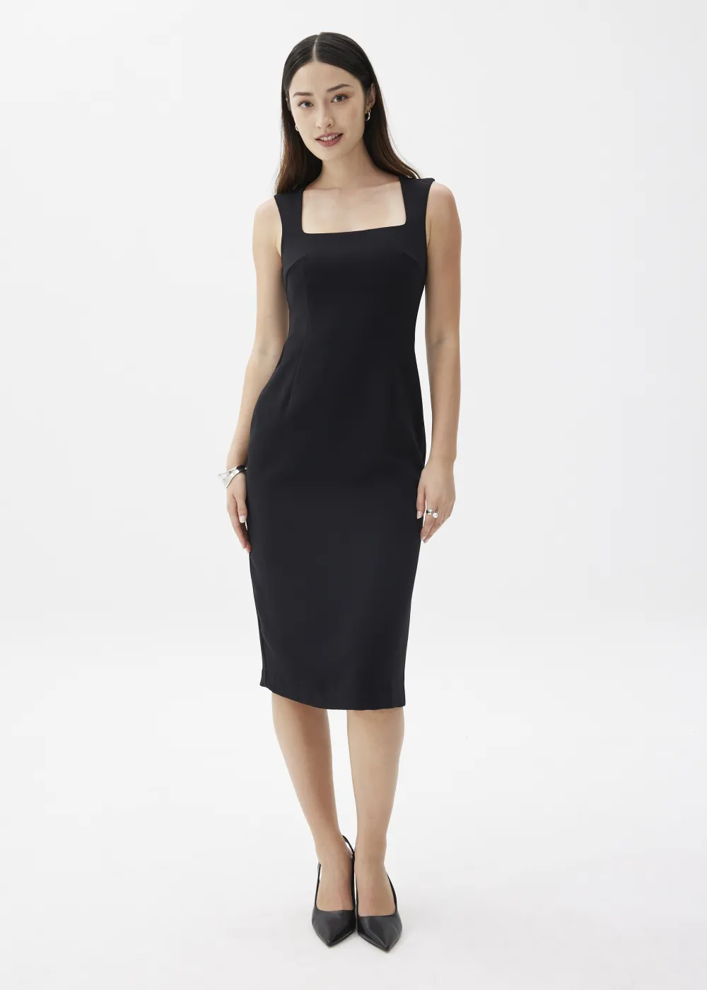 Love, Bonito Party Dresses|Work Dresses*Dahlia Square Neck Pencil Midi Dress