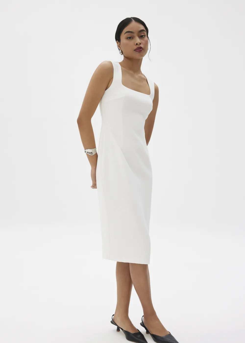 Love, Bonito Party Dresses|Work Dresses*Dahlia Square Neck Pencil Midi Dress