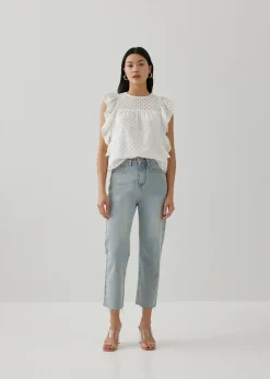 Love, Bonito Shell Tops*Daine Broderie Ruffle Sleeve Top