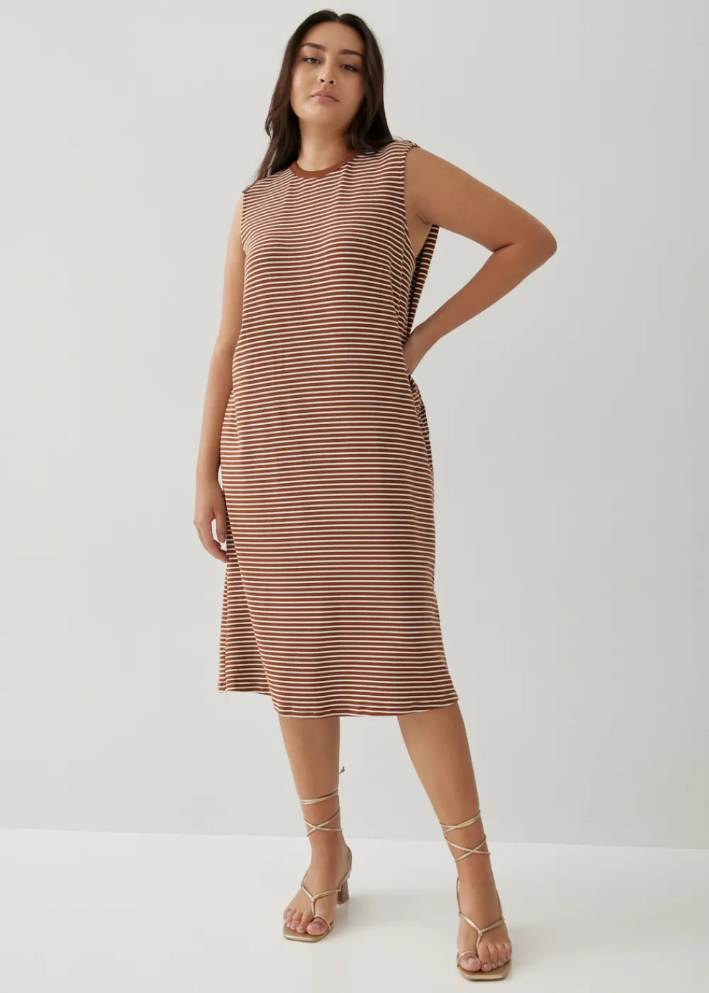 Love, Bonito Casual Dresses*Davika Striped Jersey Drape Column Dress