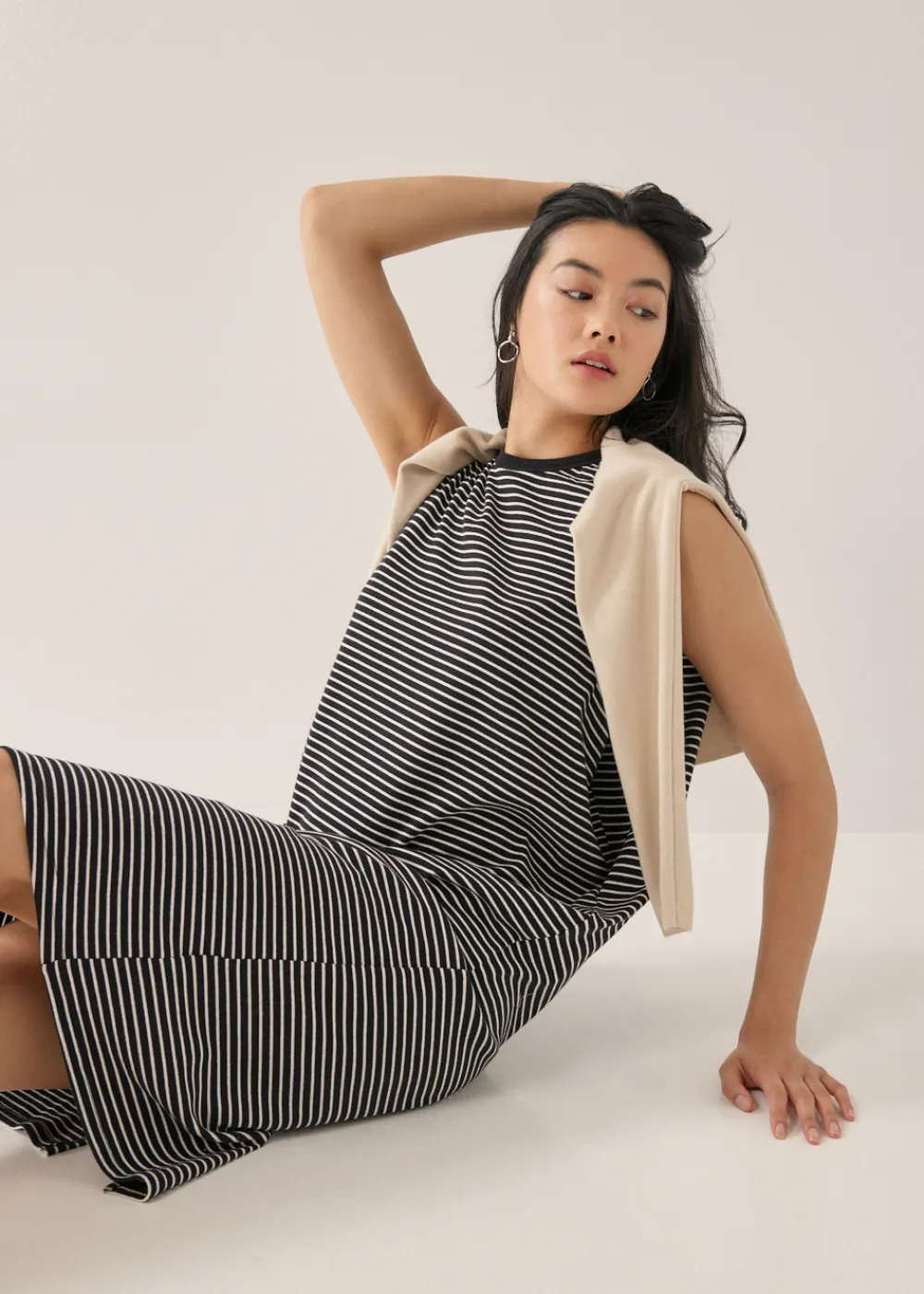 Love, Bonito Casual Dresses*Davika Striped Jersey Drape Column Dress