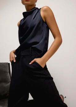 Love, Bonito Work Tops|Shell Tops*Daya Satin High Cowl Neck Top