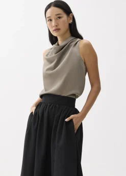 Love, Bonito Work Tops|Shell Tops*Daya Satin High Cowl Neck Top
