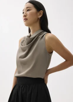 Love, Bonito Work Tops|Shell Tops*Daya Satin High Cowl Neck Top
