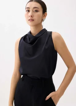 Love, Bonito Work Tops|Shell Tops*Daya Satin High Cowl Neck Top