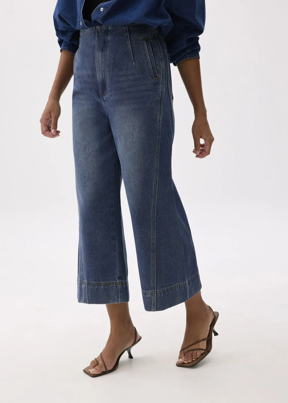 Love, Bonito Weekend & Vacation Pants|Casual Pants*Denim Cropped Wide Leg Culottes