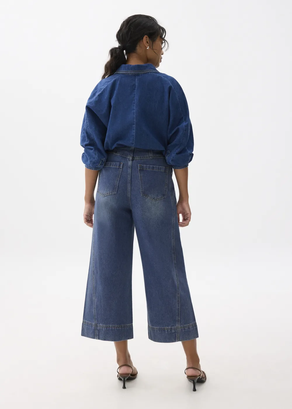 Love, Bonito Weekend & Vacation Pants|Casual Pants*Denim Cropped Wide Leg Culottes