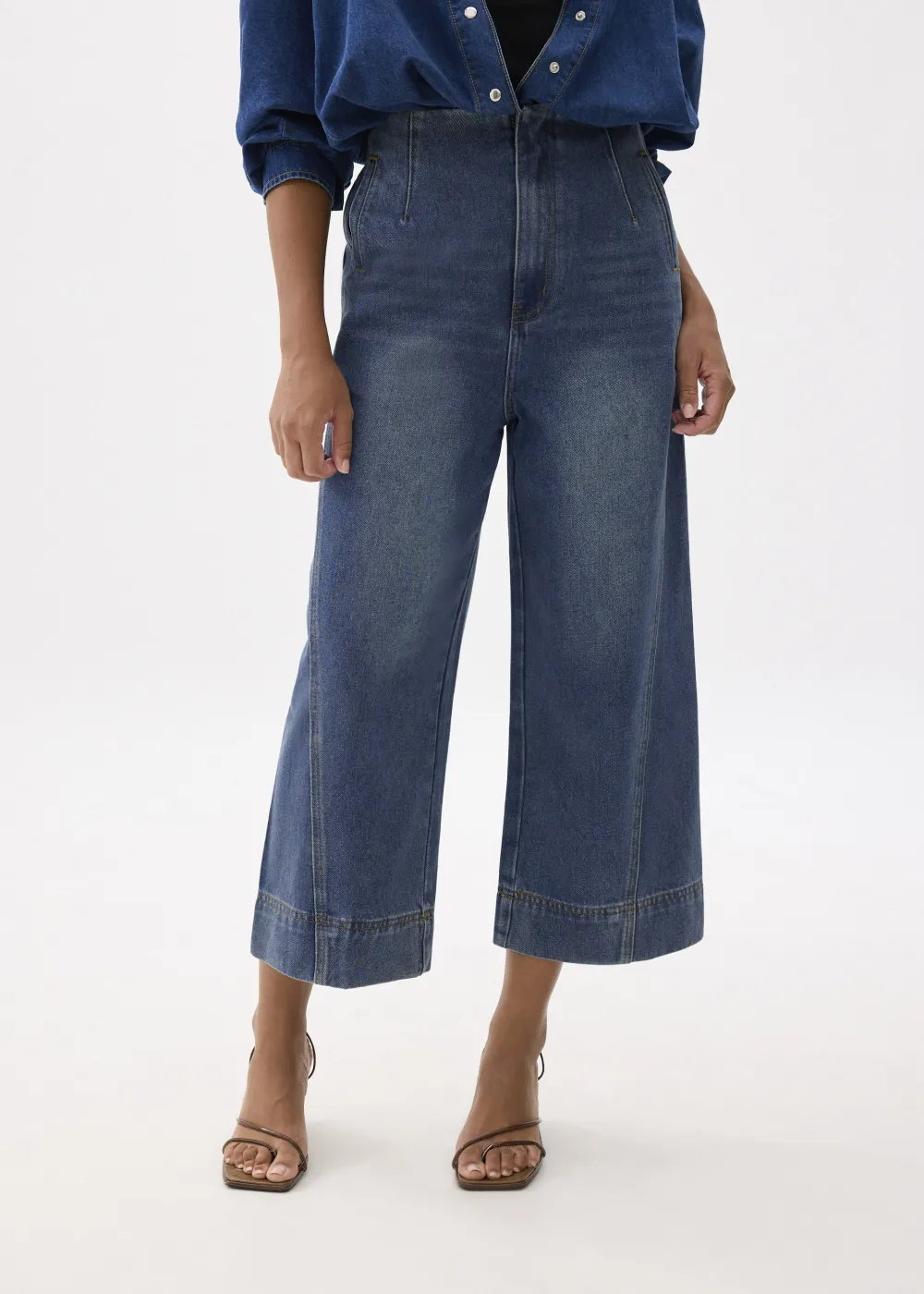 Love, Bonito Weekend & Vacation Pants|Casual Pants*Denim Cropped Wide Leg Culottes