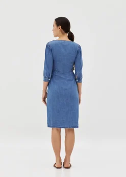 Love, Bonito Casual Dresses*Donna Denim Puff Sleeve Button Dress