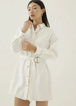 Love, Bonito Casual Dresses*Dovie Denim Belted Mini Shirt Dress