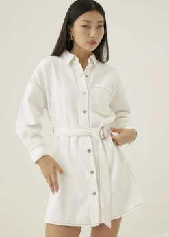 Love, Bonito Casual Dresses*Dovie Denim Belted Mini Shirt Dress