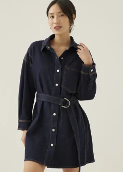 Love, Bonito Casual Dresses*Dovie Denim Belted Mini Shirt Dress