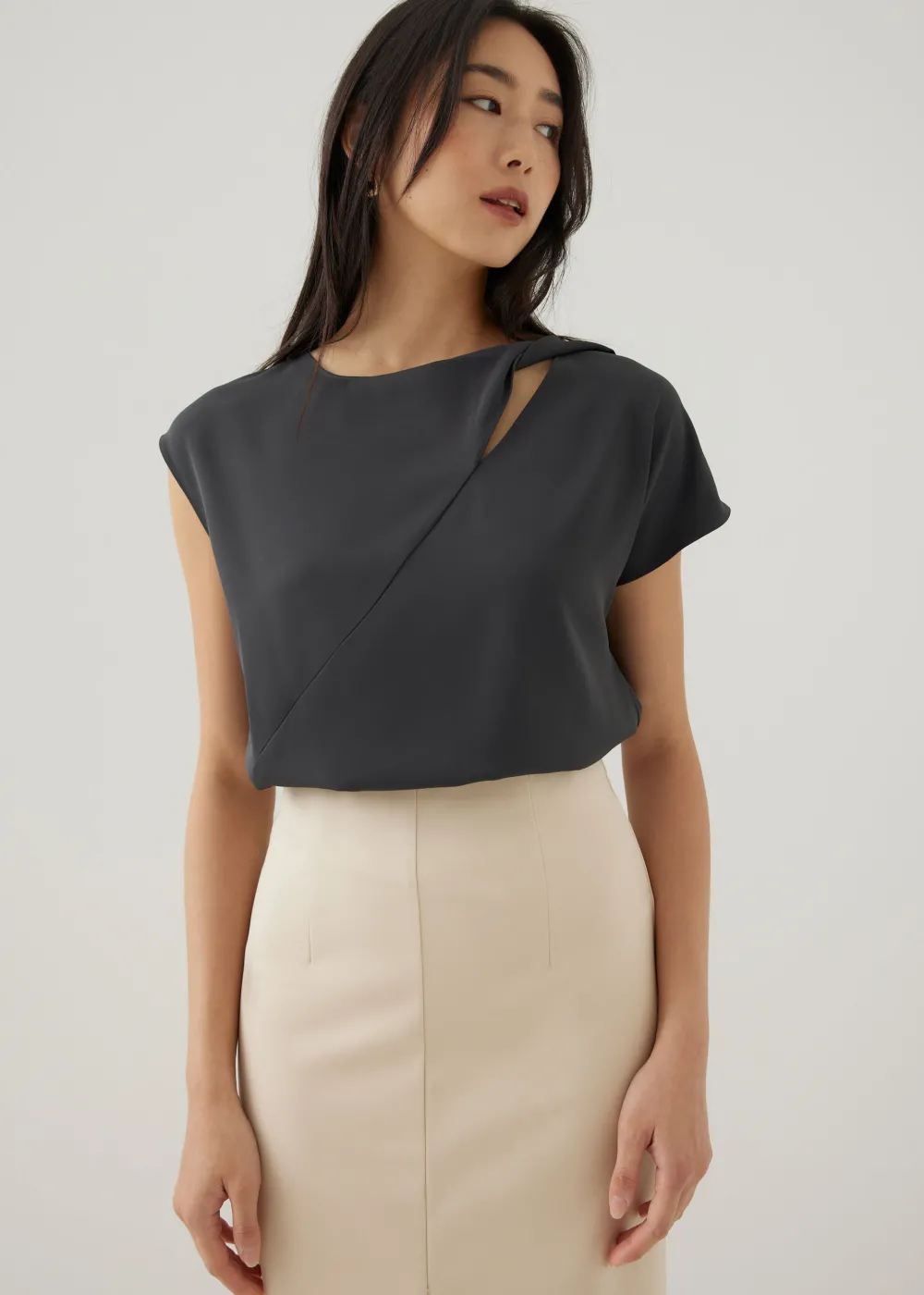 Love, Bonito Work Tops|Shell Tops*Doxie Asymmetric Shell Top