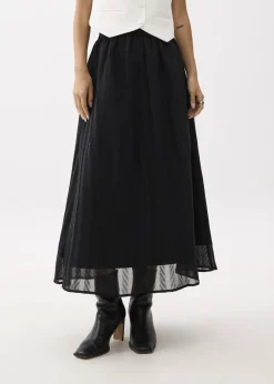 Love, Bonito Party & Occasions|Weekend*Elastic High Waist Crinkled Flare Maxi Skirt